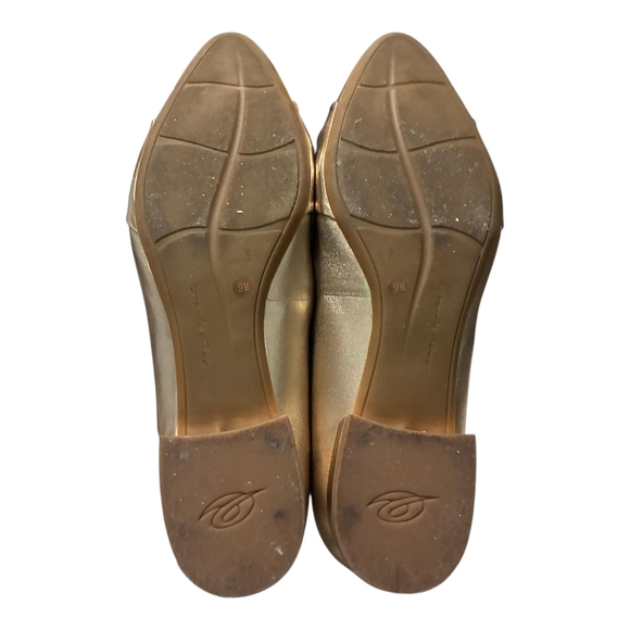 Easy Spirit Metallic Gold Loafers with Twist Accent - Picture 8 of 8